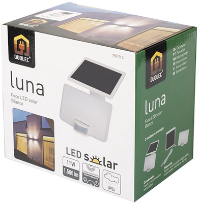 FOCO SOLAR LUNA 11W 1.500 LUMENS BLANCO